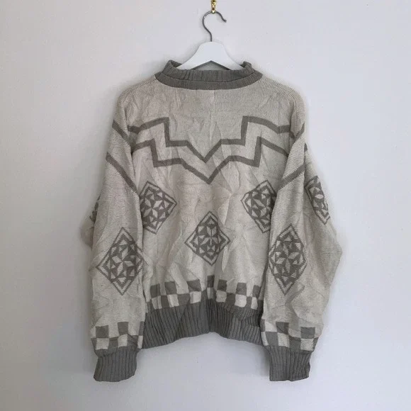 Vintage 1980's Cottage Core Knit Sweater Medium M Cozy Sweater VTG Grandma Core - Picture 2 of 7
